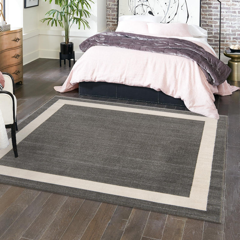 Studio Haven Collection Area Rug - Alcove (Gray) Square Gray lifestyle 74