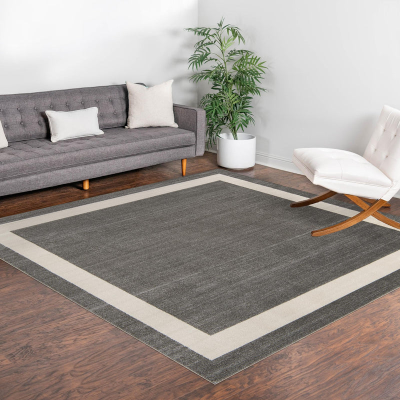 Studio Haven Collection Area Rug - Alcove (Gray) Square Gray lifestyle 75