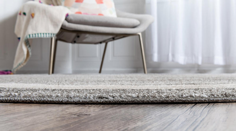 Studio Haven Collection Area Rug - Alcove (Gray) Round Gray lifestyle 24