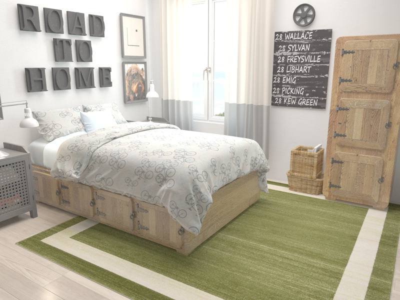 Studio Haven Collection Area Rug - Alcove (Green) Square Green lifestyle 24