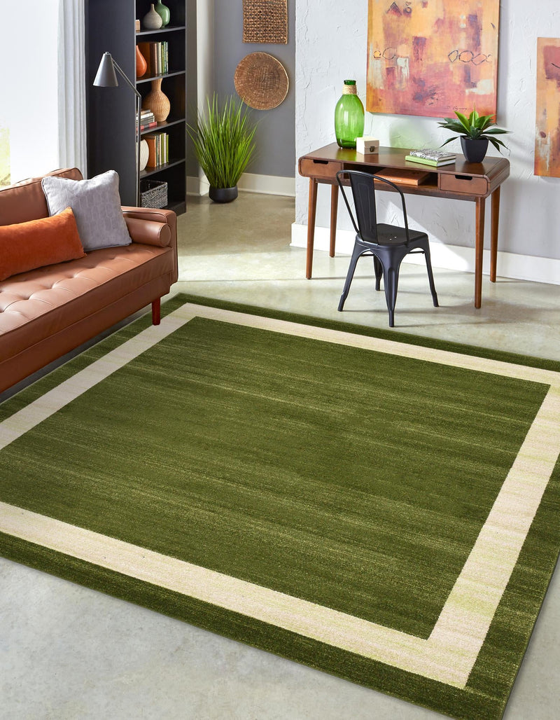 Studio Haven Collection Area Rug - Alcove (Green) Square Green lifestyle 21