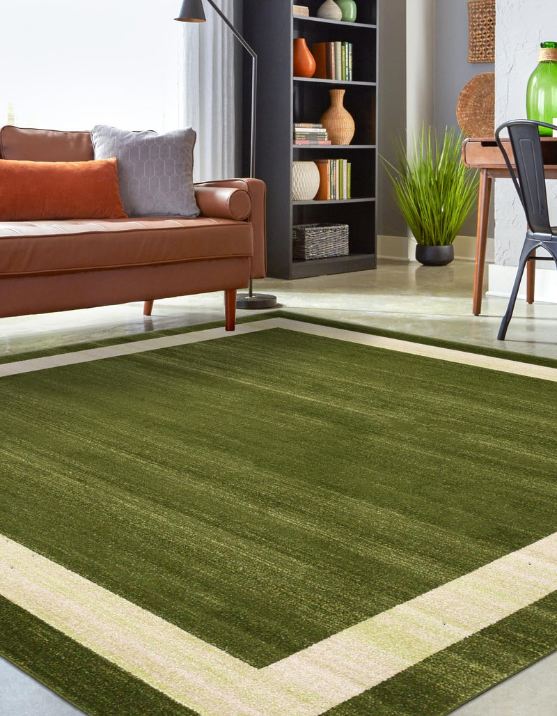Studio Haven Collection Area Rug - Alcove (Green) Square Green lifestyle 25