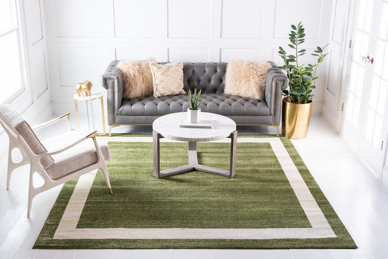 Studio Haven Collection Area Rug - Alcove (Green) Square Green lifestyle 28