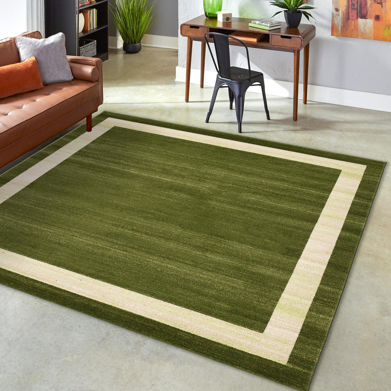 Studio Haven Collection Area Rug - Alcove (Green) Square Green lifestyle 63