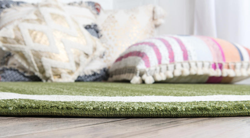 Studio Haven Collection Area Rug - Alcove (Green) Round Green lifestyle 26