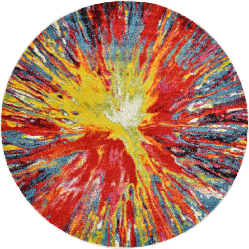 Venetian Elegance Collection Area Rug - Pellestrina Round Multi lifestyle 10