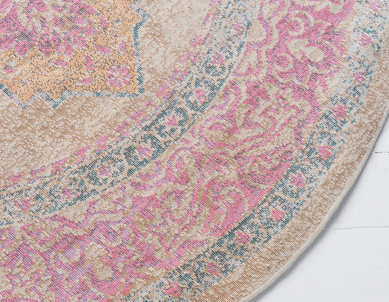 Serenade Oasis Collection Area Rug - Mirage Round Beige lifestyle 38