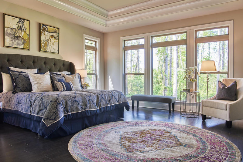 Serenade Oasis Collection Area Rug - Mirage Round Beige lifestyle 41