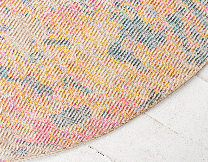 Serenade Oasis Collection Area Rug - Haven Round Dark Beige lifestyle 42