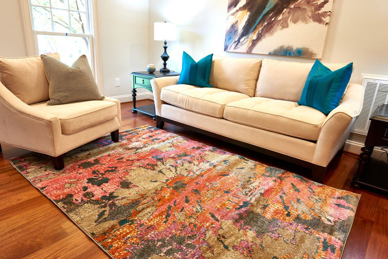 Serenade Oasis Collection Area Rug - Haven Rectangle Dark Beige lifestyle 3