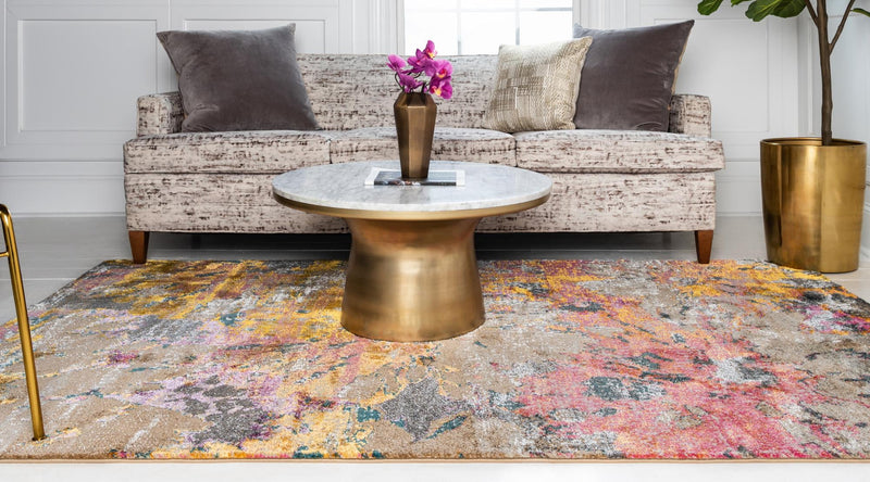 Serenade Oasis Collection Area Rug - Haven Rectangle Dark Beige lifestyle 5