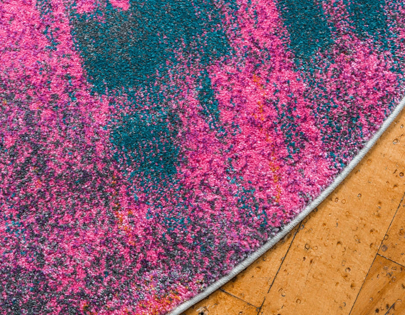 Serenade Oasis Collection Area Rug - Solace Round Pink lifestyle 28