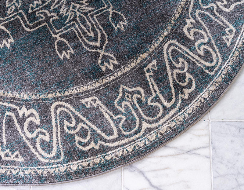 Serenade Oasis Collection Area Rug - Utopia Round Gray lifestyle 92