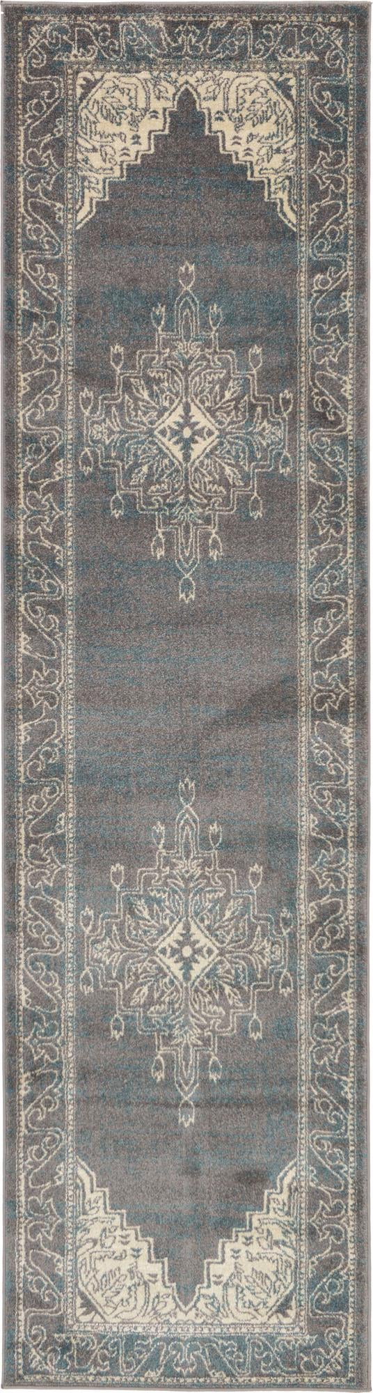Serenade Oasis Collection Area Rug - Utopia Runner Gray lifestyle 31