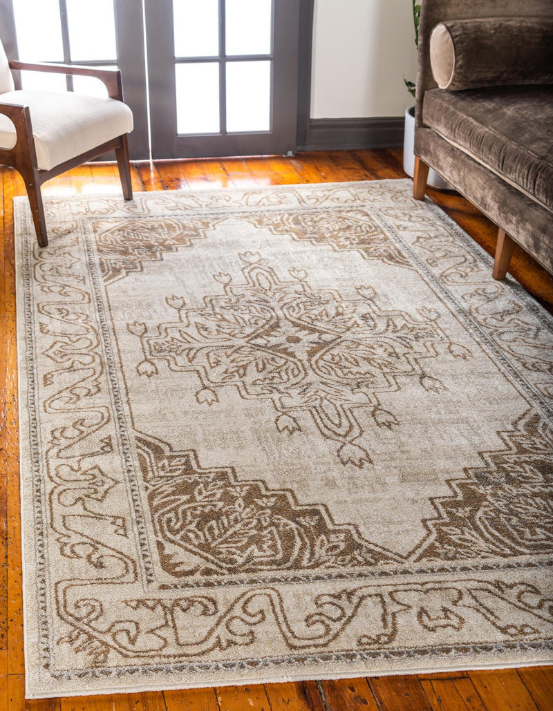 Serenade Oasis Collection Area Rug - Utopia Rectangle Beige lifestyle 4