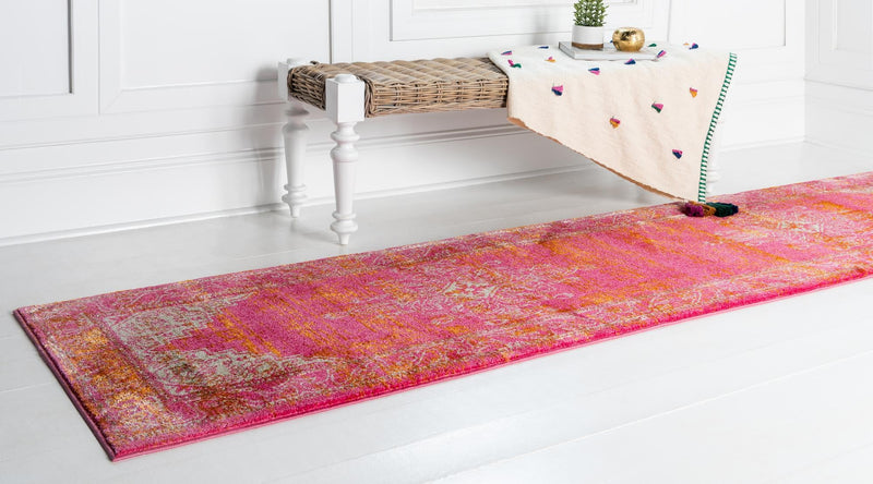 Serenade Oasis Collection Area Rug - Utopia Runner Pink lifestyle 54