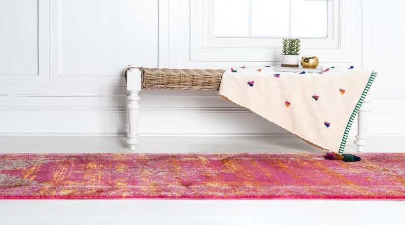 Serenade Oasis Collection Area Rug - Utopia Runner Pink lifestyle 61