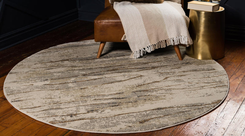 Serenade Oasis Collection Area Rug - Nirvana Round Beige lifestyle 18