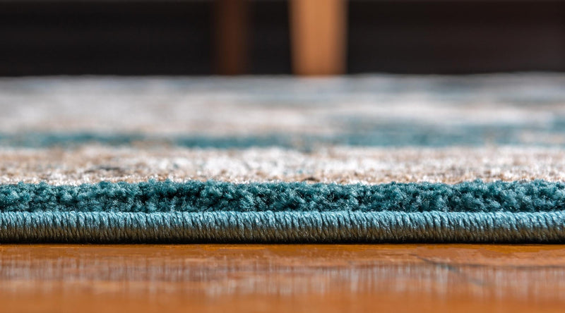 Serenade Oasis Collection Area Rug - Serenity Round Teal lifestyle 20