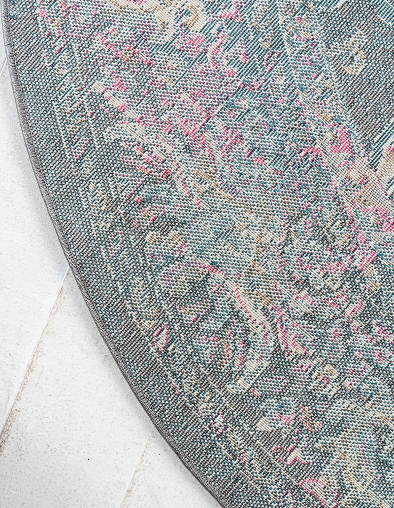 Serenade Oasis Collection Area Rug - Avalon Round Gray lifestyle 64