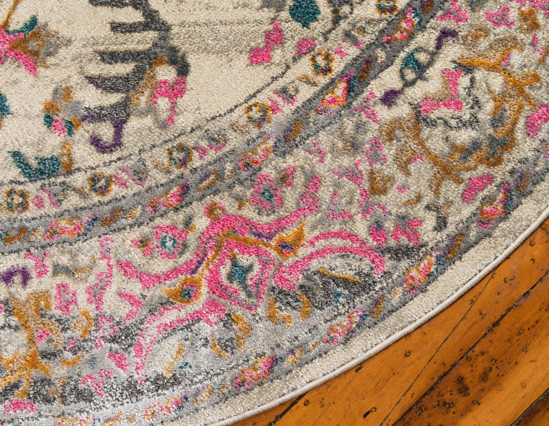 Serenade Oasis Collection Area Rug - Avalon Round Beige lifestyle 61