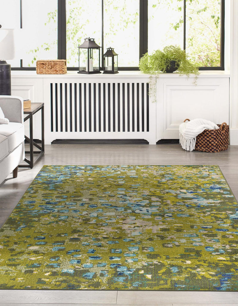 Sevilla Splendor Collection Area Rug - Alcazar Rectangle Green lifestyle 12