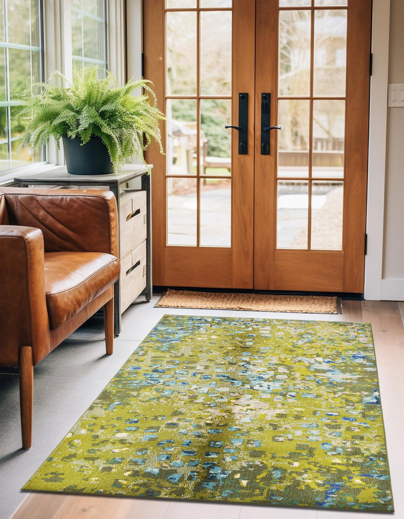 Sevilla Splendor Collection Area Rug - Alcazar Rectangle Green lifestyle 18