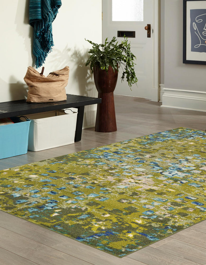 Sevilla Splendor Collection Area Rug - Alcazar Rectangle Green lifestyle 21
