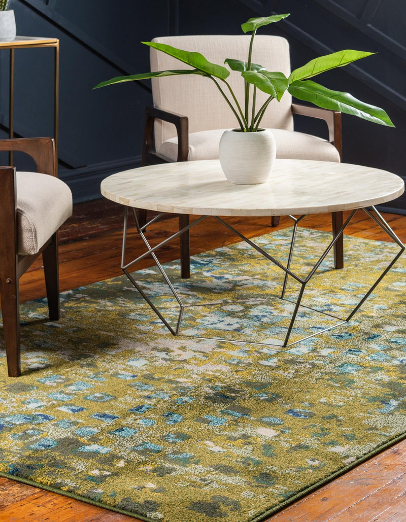 Sevilla Splendor Collection Area Rug - Alcazar Rectangle Green lifestyle 37