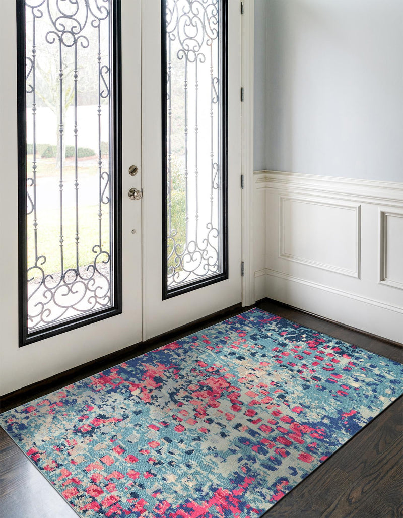 Sevilla Splendor Collection Area Rug - Alcazar Rectangle Blue lifestyle 11