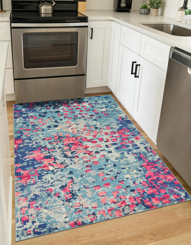 Sevilla Splendor Collection Area Rug - Alcazar Rectangle Blue lifestyle 14