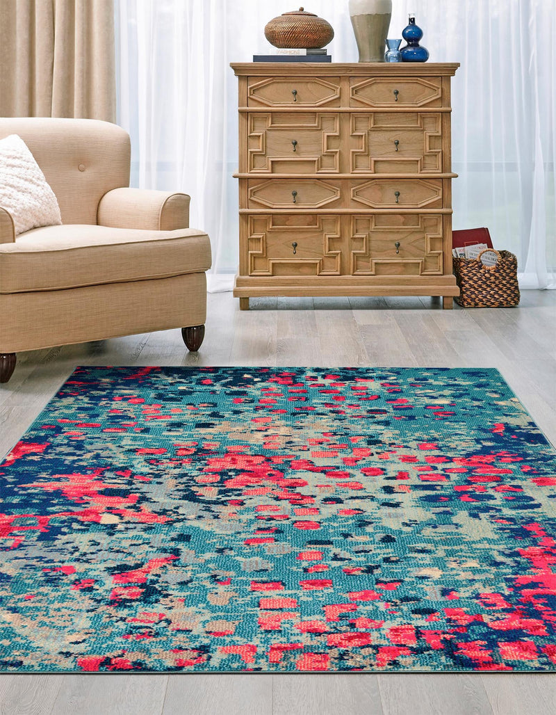 Sevilla Splendor Collection Area Rug - Alcazar Rectangle Blue lifestyle 20