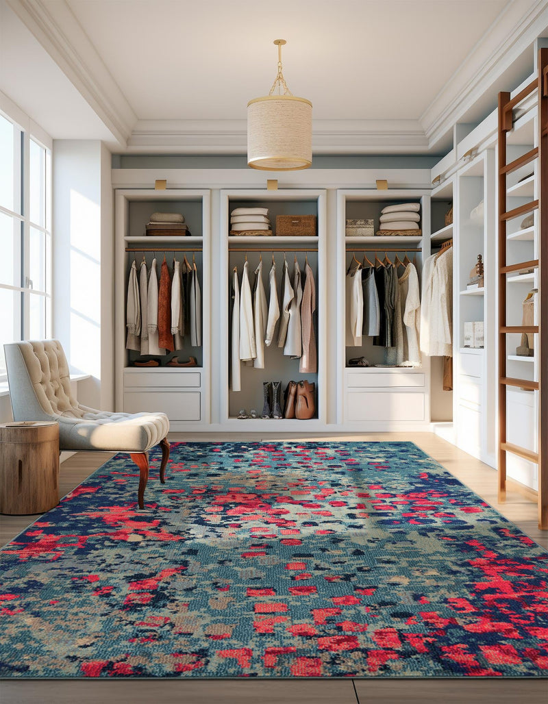 Sevilla Splendor Collection Area Rug - Alcazar Rectangle Blue lifestyle 23