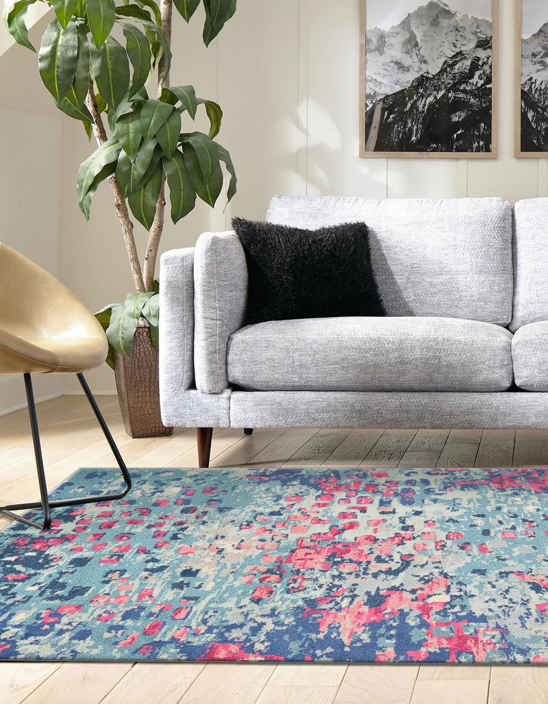 Sevilla Splendor Collection Area Rug - Alcazar Rectangle Blue lifestyle 26