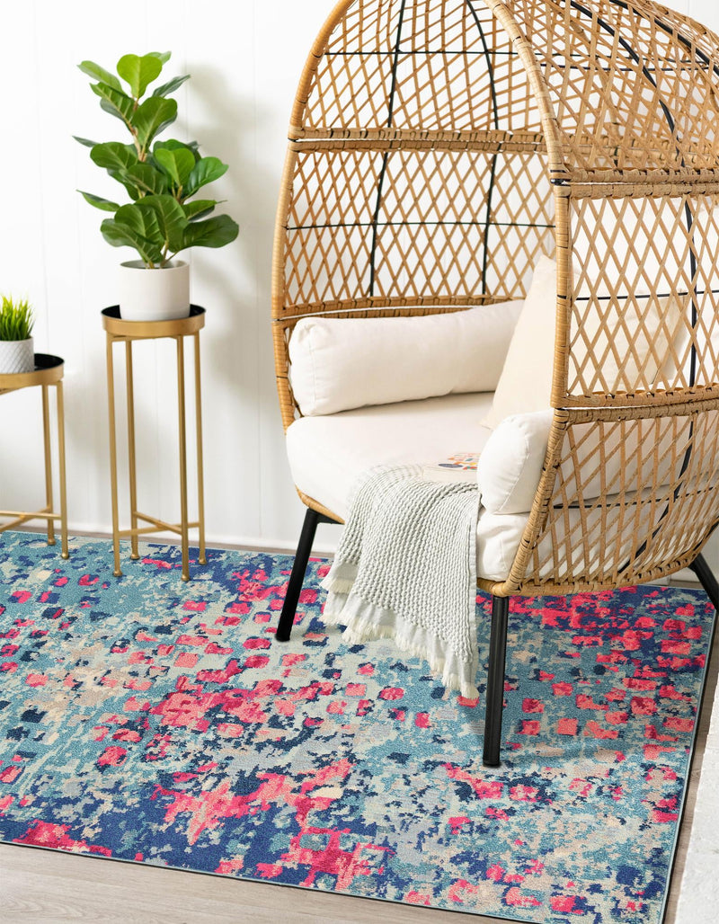 Sevilla Splendor Collection Area Rug - Alcazar Rectangle Blue lifestyle 29