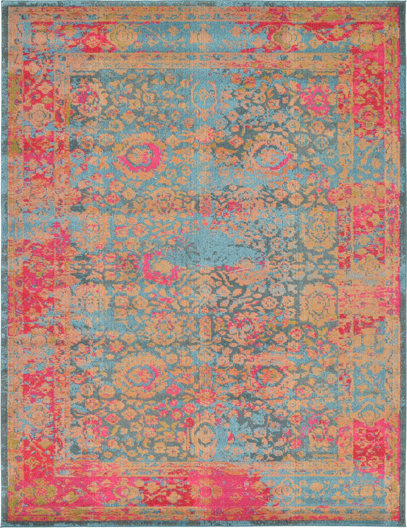 Chateau Elegance Collection Area Rug - Marly Rectangle Blue Main