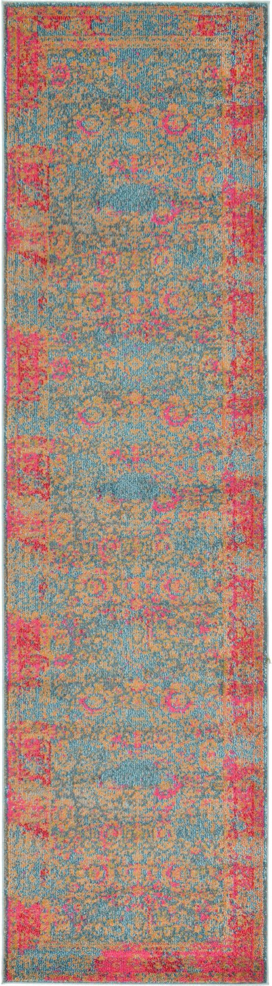 Chateau Elegance Collection Area Rug - Marly Runner Blue lifestyle 13