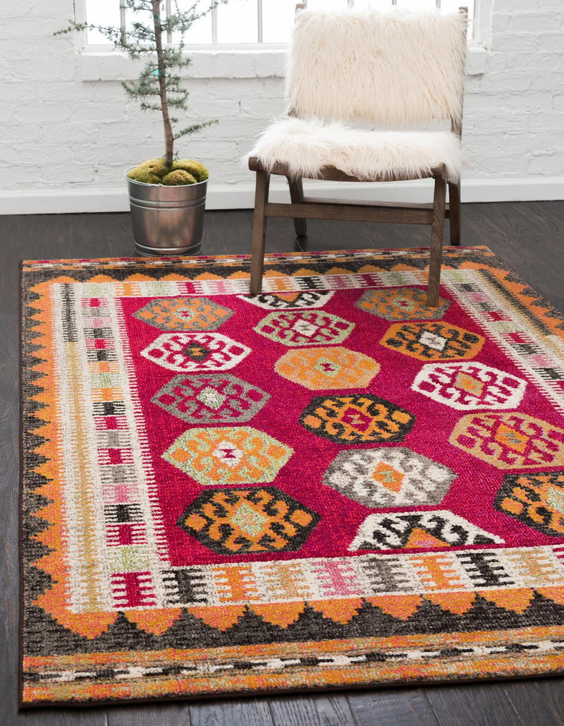 Sedona Vista Collection Area Rug - Gila Rectangular Red lifestyle 19