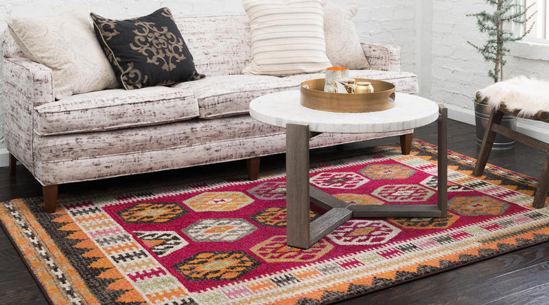 Sedona Vista Collection Area Rug - Gila Rectangular Red lifestyle 22