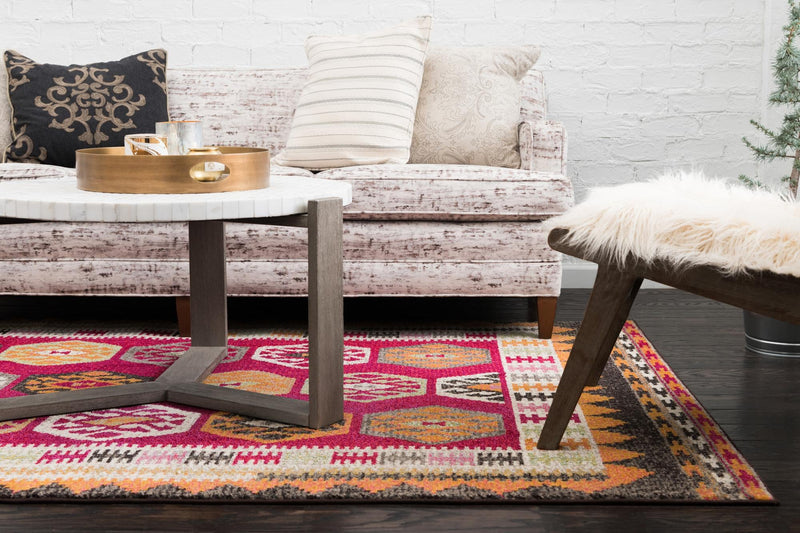 Sedona Vista Collection Area Rug - Gila Rectangular Red lifestyle 25