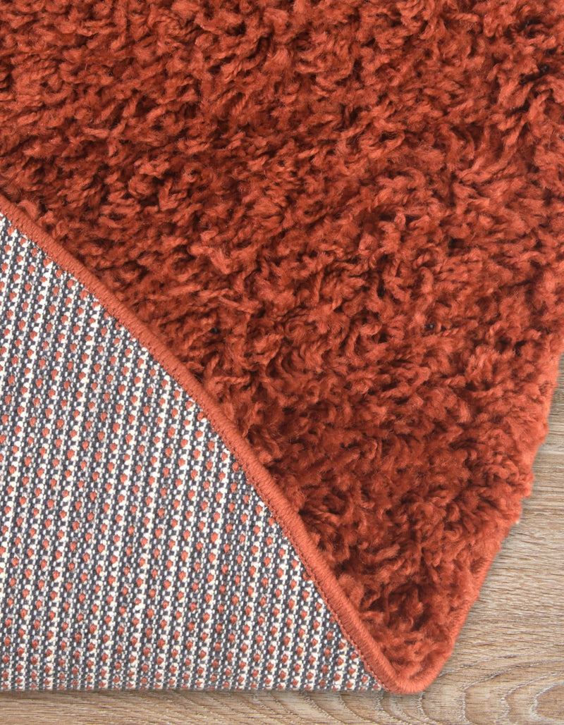 Plush Oasis Collection Area Rug - Serenity (Terracotta) Round Terracotta lifestyle 26