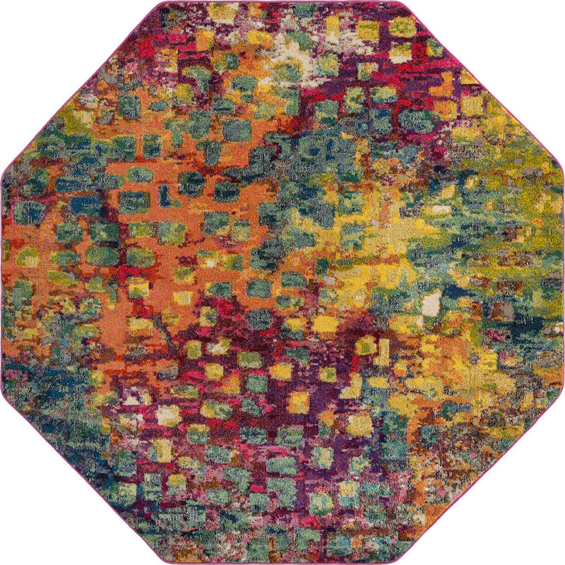 Sevilla Splendor Collection Area Rug - Alcazar Octagon Multi lifestyle 71