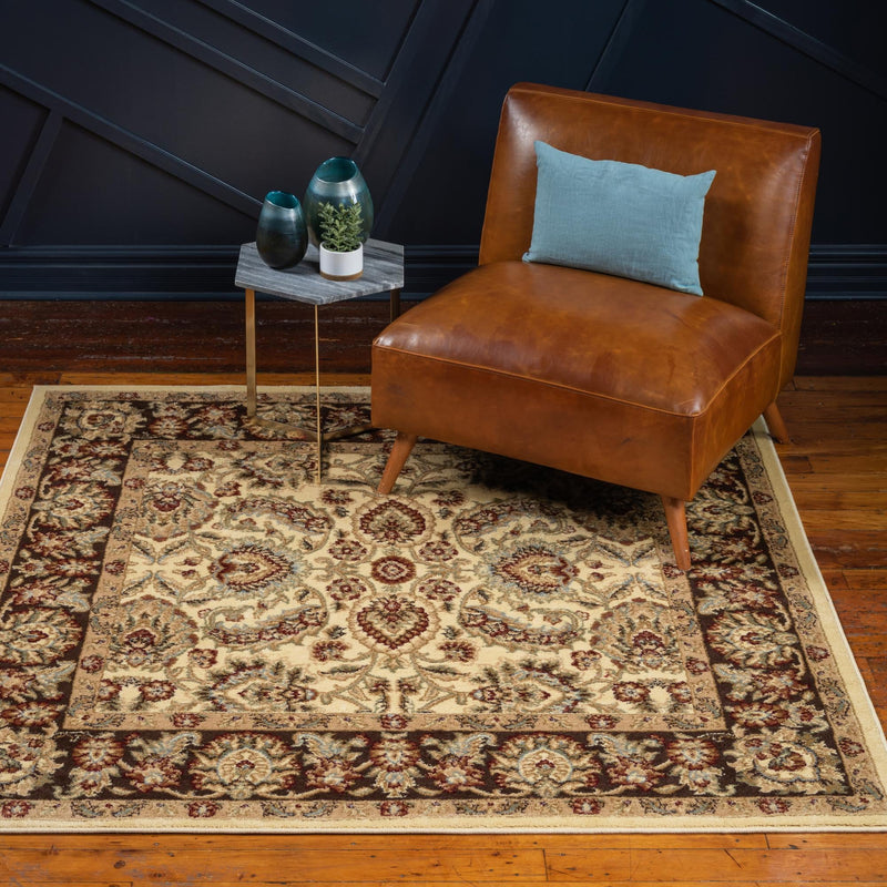 Jaipur Elegance Collection Area Rug - Gaitore Square Cream lifestyle 38