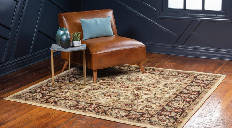 Jaipur Elegance Collection Area Rug - Gaitore Square Cream lifestyle 42