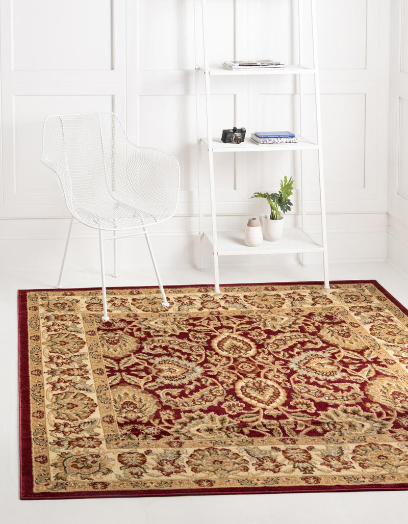 Jaipur Elegance Collection Area Rug - Gaitore Square Red lifestyle 47