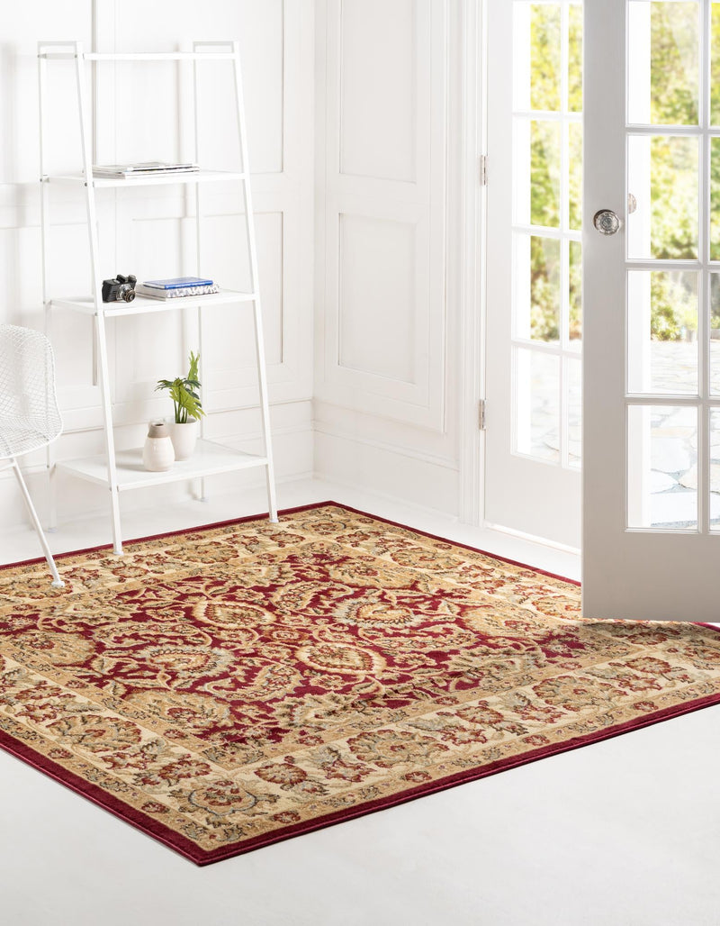 Jaipur Elegance Collection Area Rug - Gaitore Square Red lifestyle 61