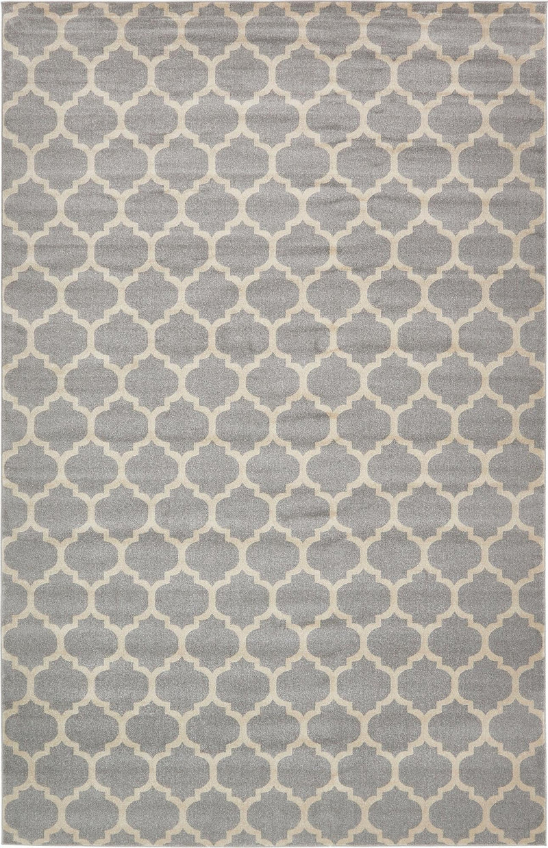 Lattice Gardens Collection Area Rug - Bloomfield (Light Gray) Rectangular Light Gray lifestyle 17