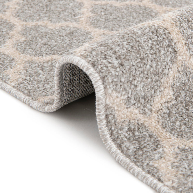 Lattice Gardens Collection Area Rug - Bloomfield (Light Gray) Square Light Gray lifestyle 51