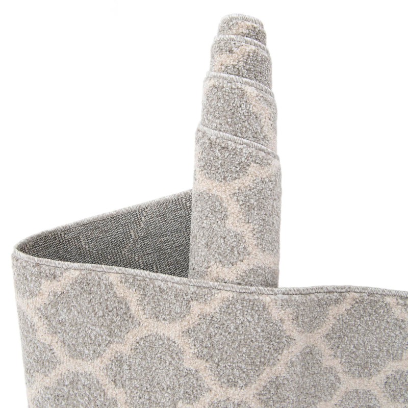 Lattice Gardens Collection Area Rug - Bloomfield (Light Gray) Square Light Gray lifestyle 55