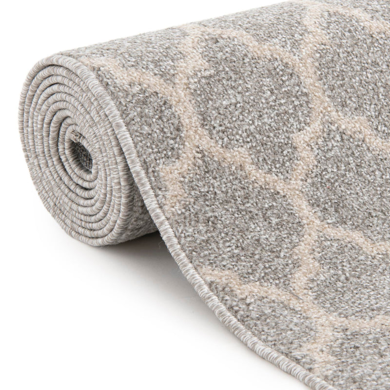 Lattice Gardens Collection Area Rug - Bloomfield (Light Gray) Square Light Gray lifestyle 59